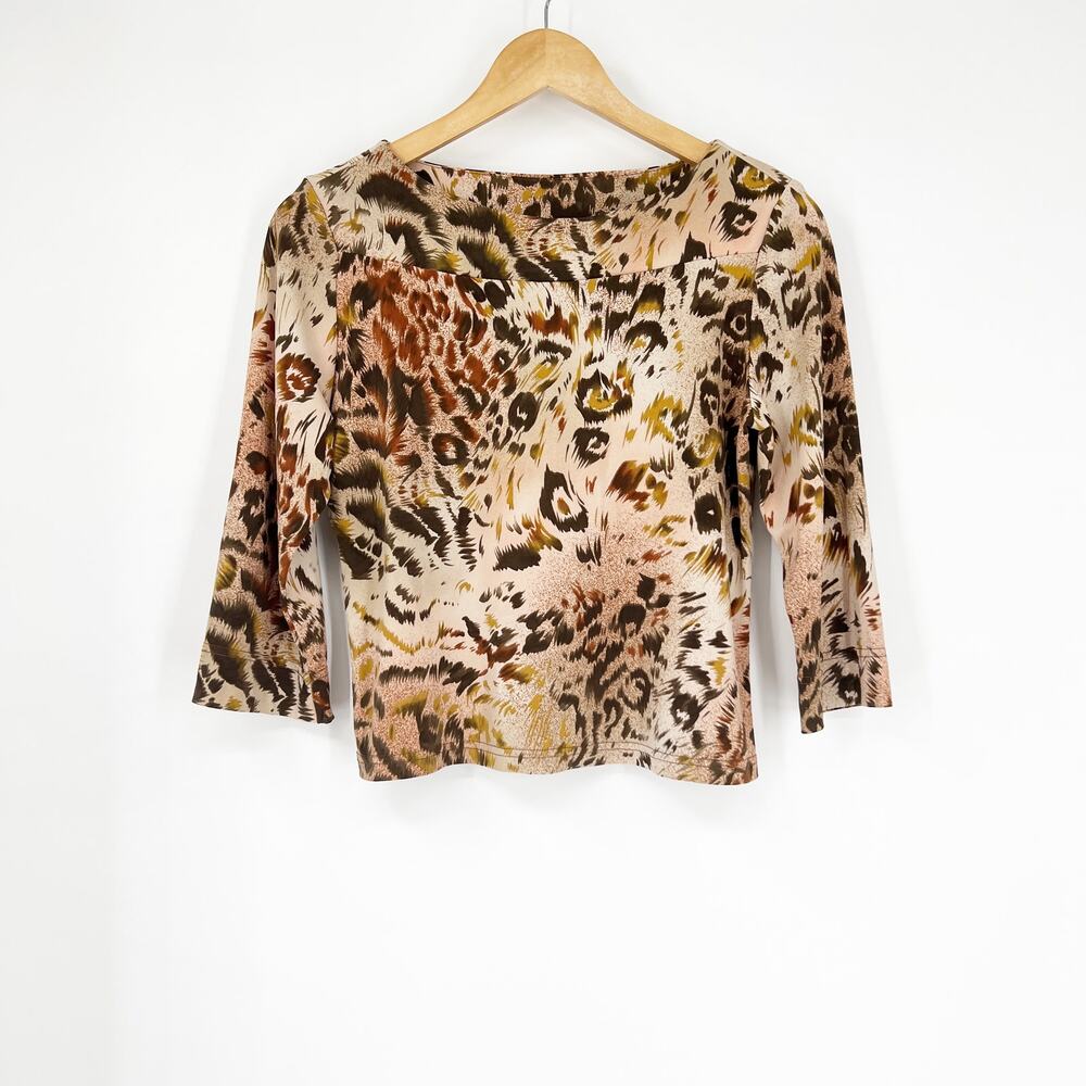 Y2k Vintage New York City Design Co Animal Print Top Size Medium